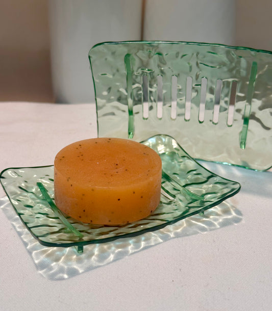 Green Resin Soap Dish