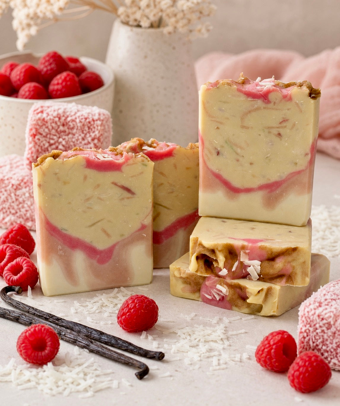 Raspberry Lamington