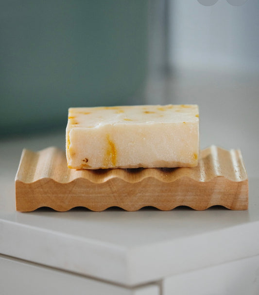 Wave Soap Dish - Beechwood