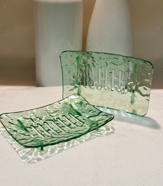 Green Resin Soap Dish